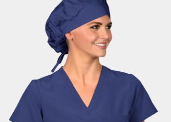 Navy Scrub Caps
